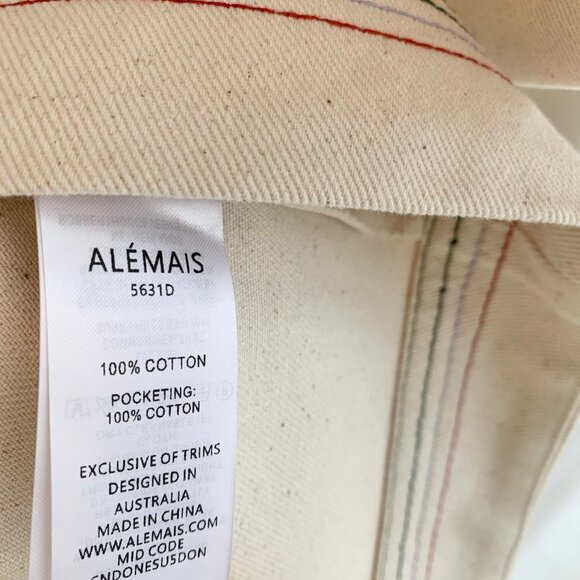 Norma Denim Mini Dress in Cream - Picture 10 of 10